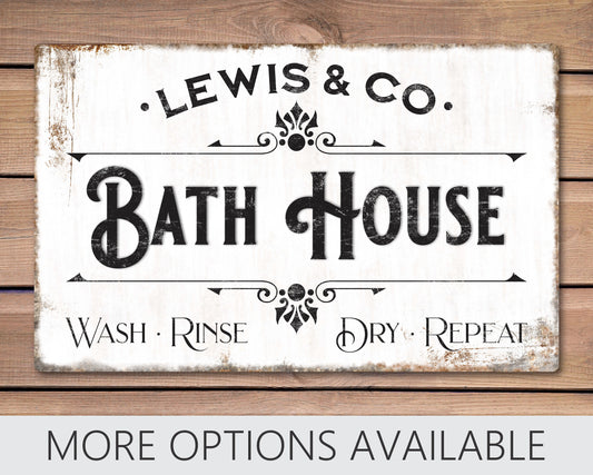 Bath House Sign, Bath Sign, Bathroom Wall Art, Wash Rinse Dry Repeat, Bathroom Sign, Bathroom Wall Decor, Bathroom Decor, Bathroom