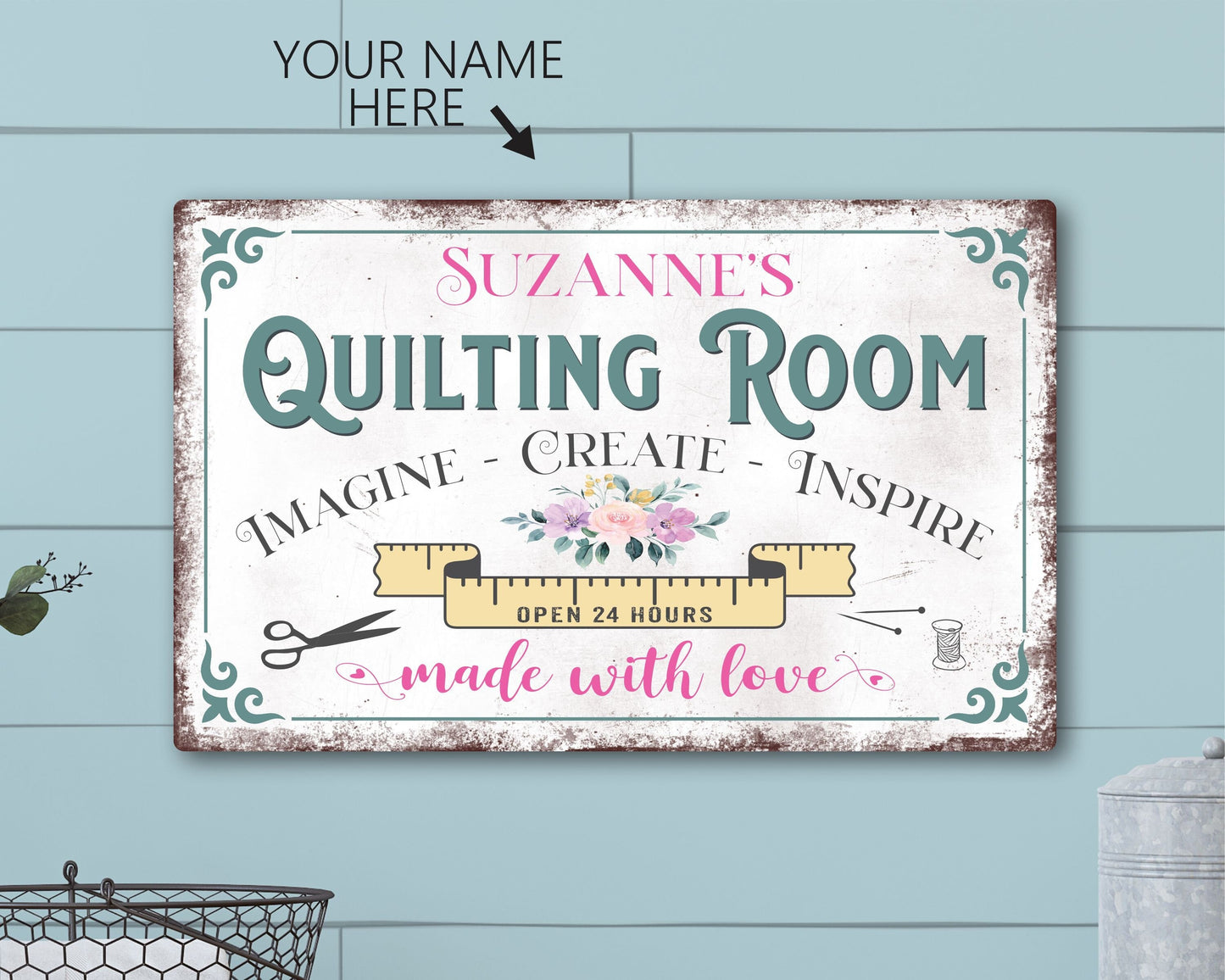 Personalized Quilting Room Sign, Gift For Quilter, Quilting Room Sign, Quilting Room Wall Decor