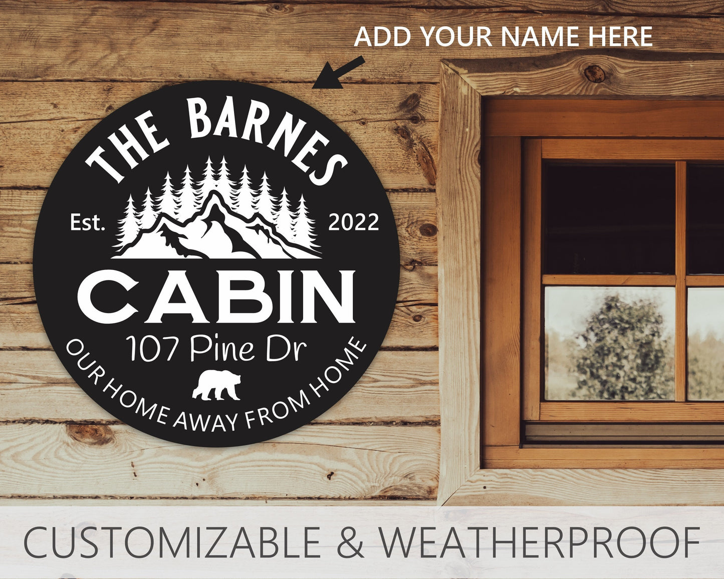 Cabin Metal Sign, Camp Sign, Custom Metal Cabin Sign Outdoor, Cabin Sign Outdoor, Cabin Sign, Metal Cabin Sign, Rustic Porch Sign