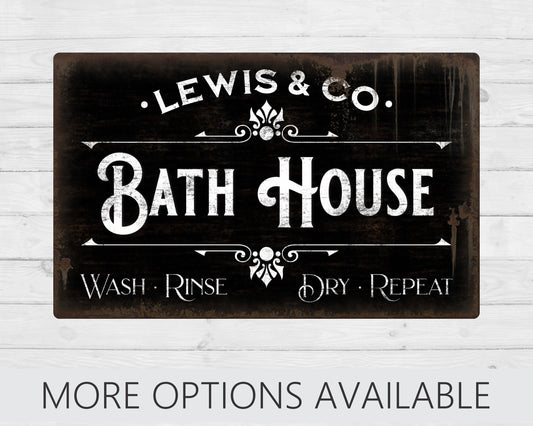 Bath House Sign, Bath Sign, Bathroom Wall Art, Wash Rinse Dry Repeat, Bathroom Sign, Bathroom Wall Decor, Bathroom Decor, Bathroom