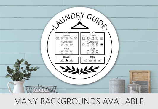 Laundry Symbols Sign, Guide, Laundry Guide Sign, Laundry Symbol Guide, Laundry Symbols Guide, Laundry Guide Print, Laundry Room Symbol Sign