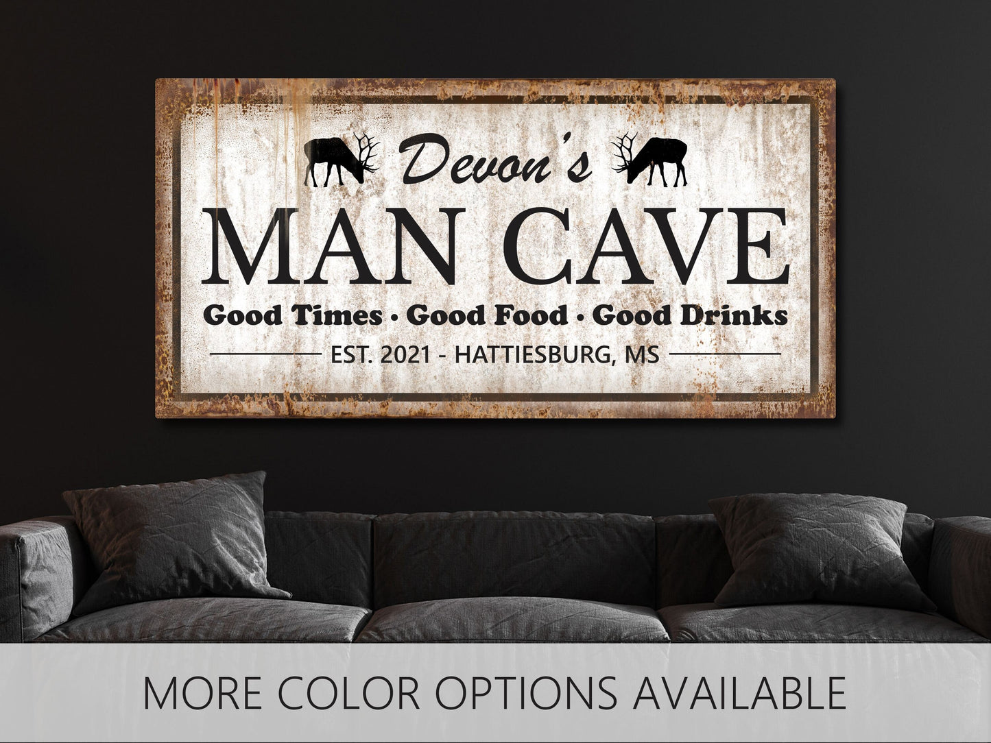 Custom Man Cave Sign, Man Cave Decor, Hunting Decor, Gift for Him, Rustic Metal Signs, Man Cave Wall Art, Rustic Wall Decor, Man Cave Metal