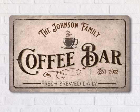 Vintage Coffee Sign, Aluminum Coffee Sign, Coffee Gift, Metal Coffee Sign, Custom Coffee Sign, Coffee Decor, Custom Coffee Decor, Coffee Bar