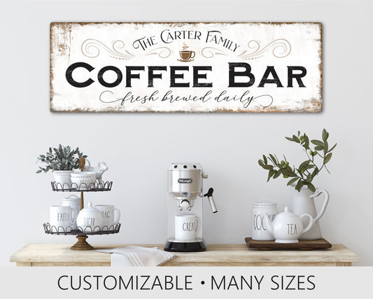 Large Coffee Sign, Large Coffee Bar Sign, Coffee Bar Sign, Custom Coffee Bar Sign, Personalized Coffee Bar Sign, Coffee Sign For Coffee Bar