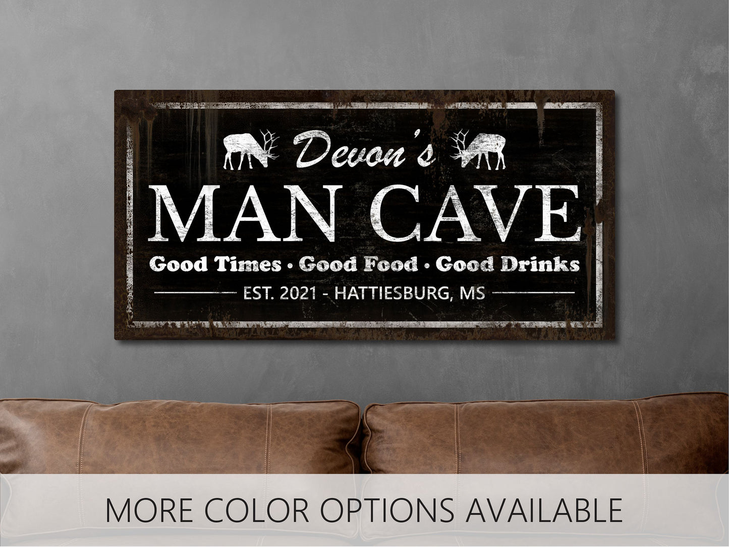 Custom Man Cave Sign, Man Cave Decor, Hunting Decor, Gift for Him, Rustic Metal Signs, Man Cave Wall Art, Rustic Wall Decor, Man Cave Metal