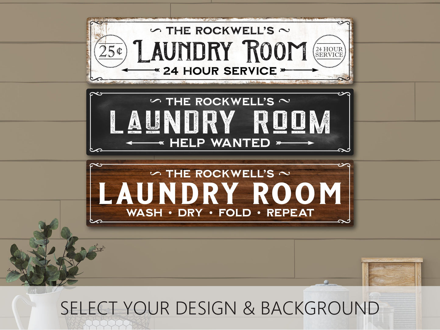 Custom Laundry Room Sign, Personalized Sign, Laundry Room Decor, Laundry Room Art, Laundry Room, Wall Decor, Rustic Decor, Farmhouse Decor