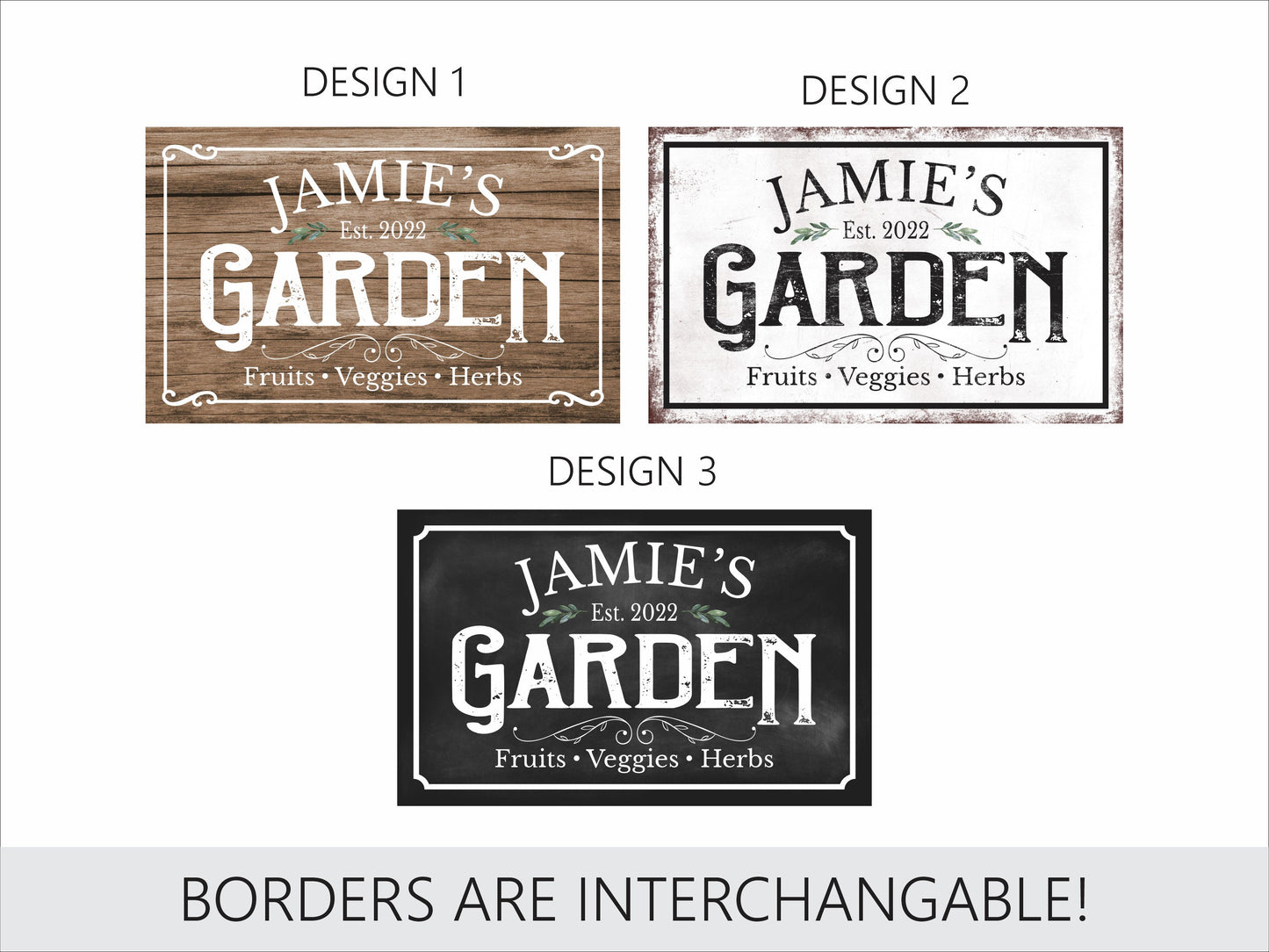 Custom Garden Sign, Personalized Garden Sign, Garden Gifts, Patio Decor, Veggie Garden, Herb Garden, Outdoor Sign, Metal Sign, Rustic Sign