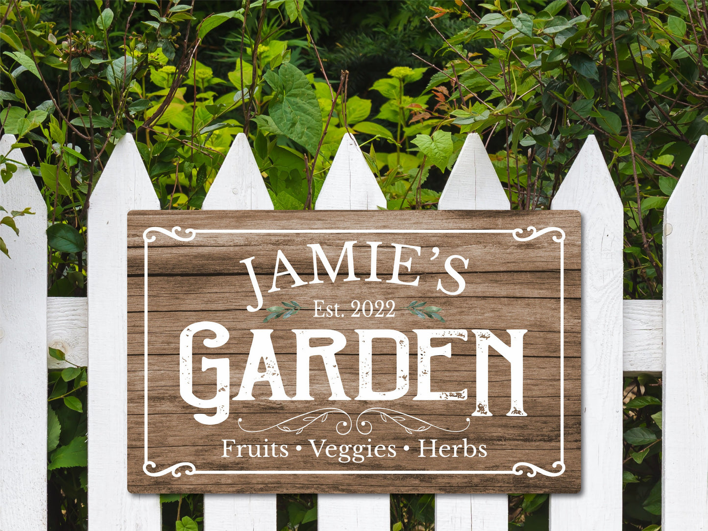 Custom Garden Sign, Personalized Garden Sign, Garden Gifts, Patio Decor, Veggie Garden, Herb Garden, Outdoor Sign, Metal Sign, Rustic Sign