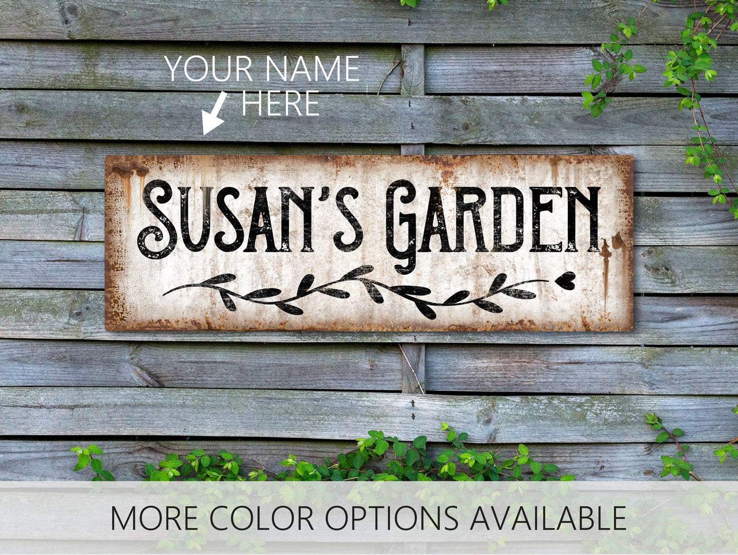 Outdoor Garden Sign, Garden Sign Personalized, Name Sign, Custom Garden Art, Gifts for Gardeners, Gift for Her, Gardening Gift, Yard Sign